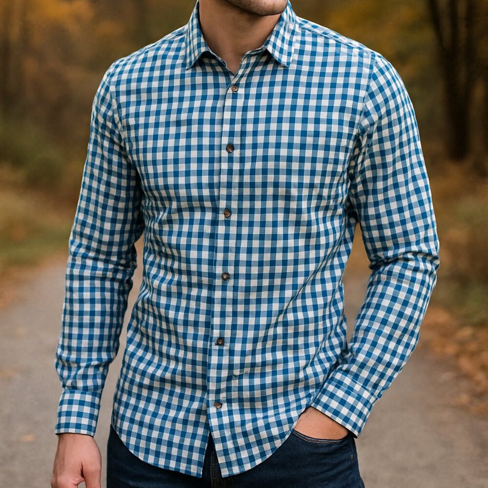 J. Ferrar Slim‎ Fit Long Sleeve Button Up